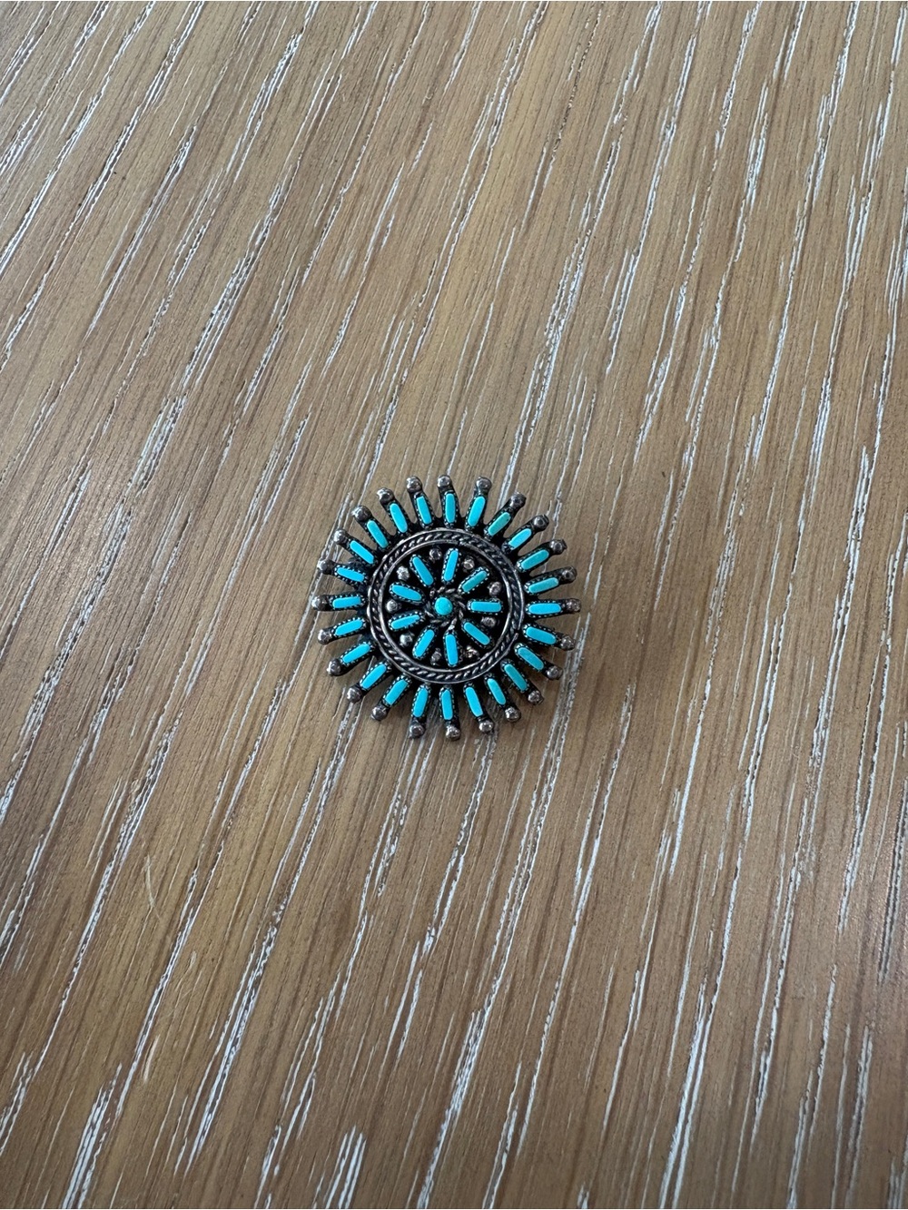 Turquoise Sunburst Statement Pendent